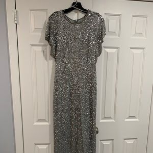 Mother of bride/dressy occasion glittering beaded full length gown.